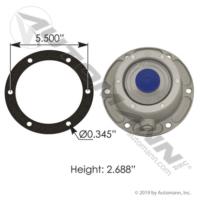 18010619 - Hub Cap W/Side Fill Plug.